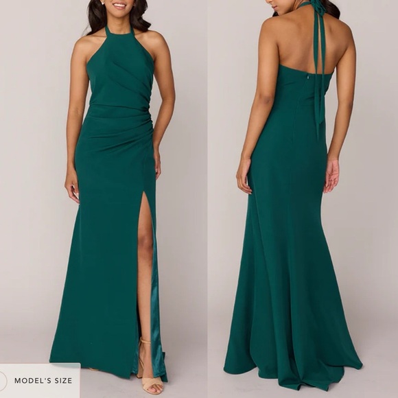 Revelry Fallon Crepe Dress In Navy Sz 6 - Picture 2 of 11